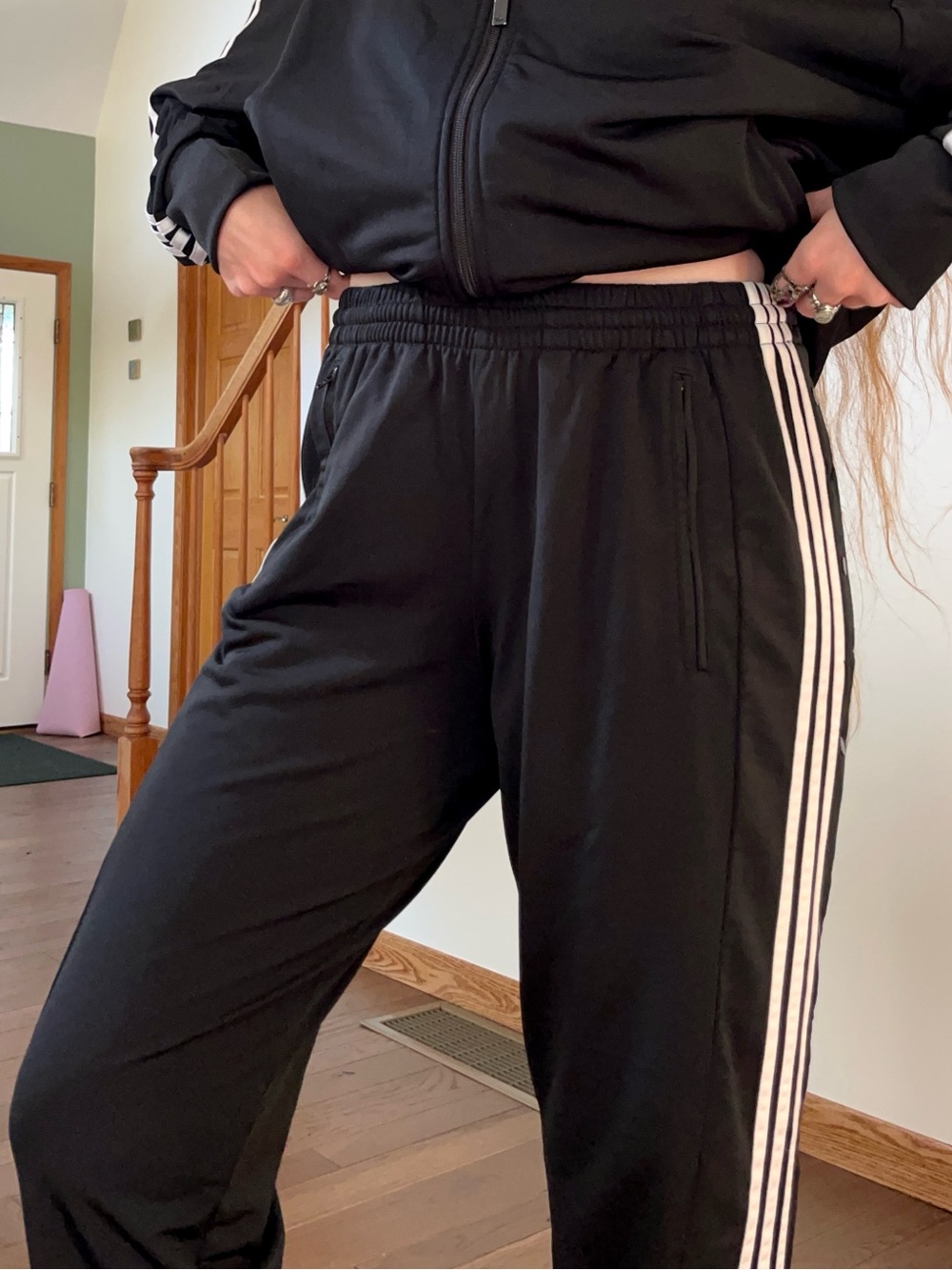 2023 Adidas Adicolor Classics Firebird 2-Piece Track Suit Trefoil Snap Pants - Picture 9 of 16